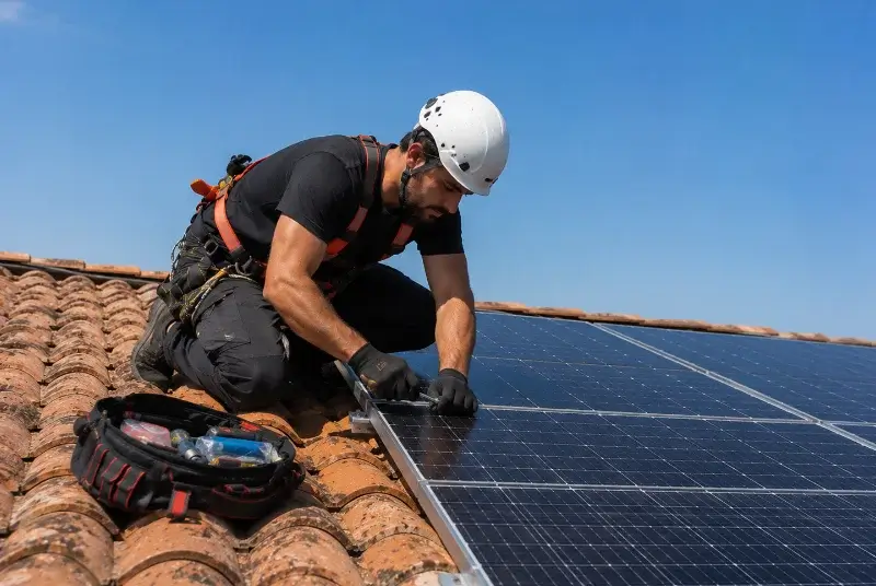 Maintenance et monitoring de panneaux solaires à Polliat