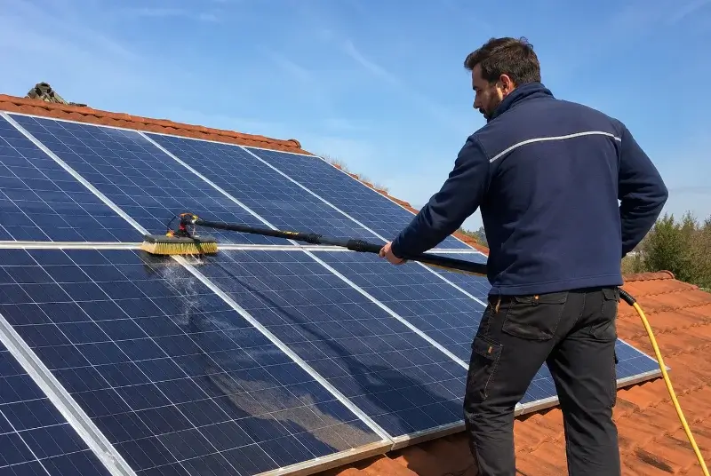 Nettoyage et entretien de panneaux solaires à Polliat